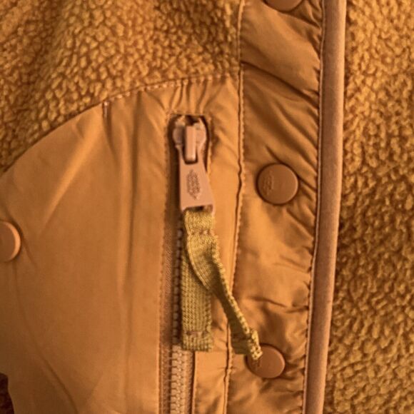 FP Movement Faux Fur Hit The Slopes Snap Jacket Mustard XL - Picture 10 of 16